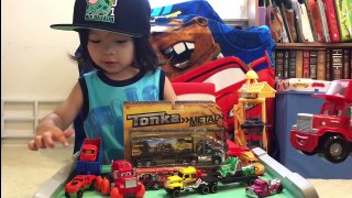 Toy Trucks For Kids - SEMI TRUCK TONKA Big Rig Off-Road Transporter Tror Trailer Disney Cars Mack
