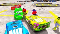 Hulk Colors Nursery Rhymes Lightning McQueen Costume Colors Hulk Children Songs with Action Kids Vd