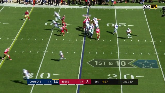 Cole Beasley ducks past defender, sprints for 24-yard play