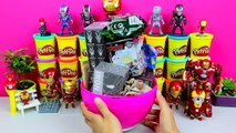 Giant Iron Man Avengers Age of Ultron Surprise Egg Play Doh Kinder Huevos Sorpresa