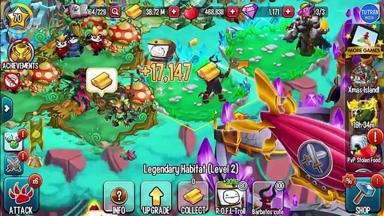 Monster legends - Barbatos level 1 to 100 + combat