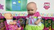 Muñecas de Masha y el Oso en español de Nabumbu, la bebe Lucía y la bebe Ana juegan con Masha