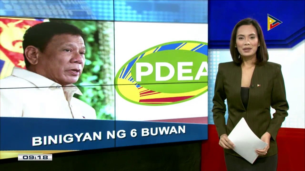 Pres. Duterte, binigyan ng anim na buwan ang PDEA para resolbahin ang iligal na droga
