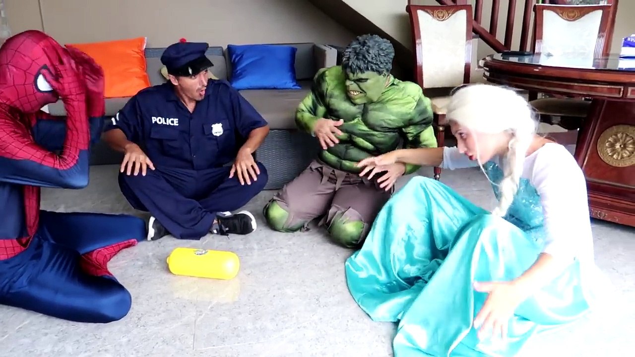 Frozen Elsa Pregnant Spiderman Doctor Midwifery Superman & Baby Twin Birth Police Superhero funny