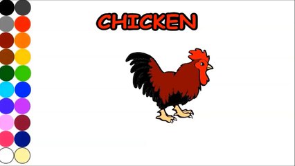 Çiftlik Hayvanları Boyama Sayfaları | İsim ve Sesler | Çocuklar için Boyama Sayfaları