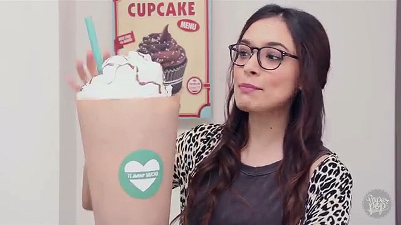 Caja en forma de frappé gigante, súper fácil!