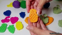 Play and Learn Colours with Playdough Balls and Fruits Molds - Creative Videos For Toddlers