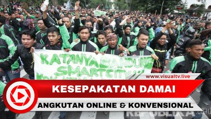 Angkutan Online dan Konvensional Bandung Sepakat Berdamai