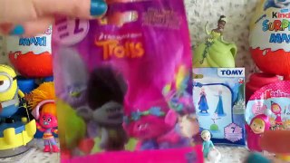 Disney Princess Belle Merida Tiana Frozen Elsa Hello Kitty Peppa Kinder Surprise Eggs Unboxing
