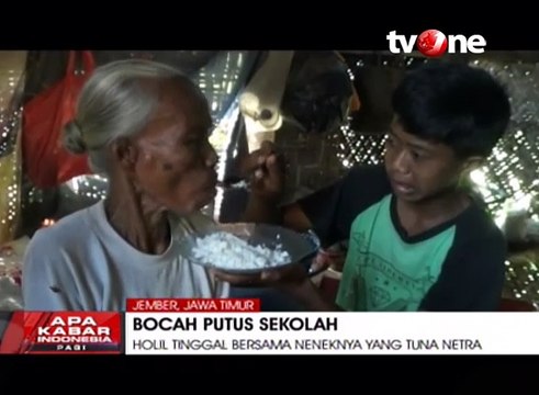 Putus Sekolah Sejak Kelas 4 SD, Bocah Ini Rawat Sang Nenek