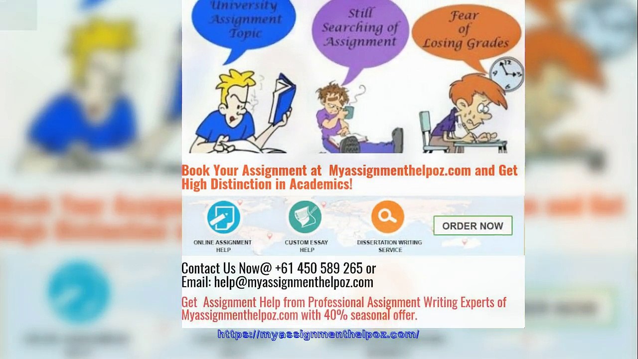 Contact Myassignmenthelpoz.com Now and Get Best Assignment Help by Experts