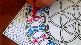 Colorful Zentangled Compass Mandala