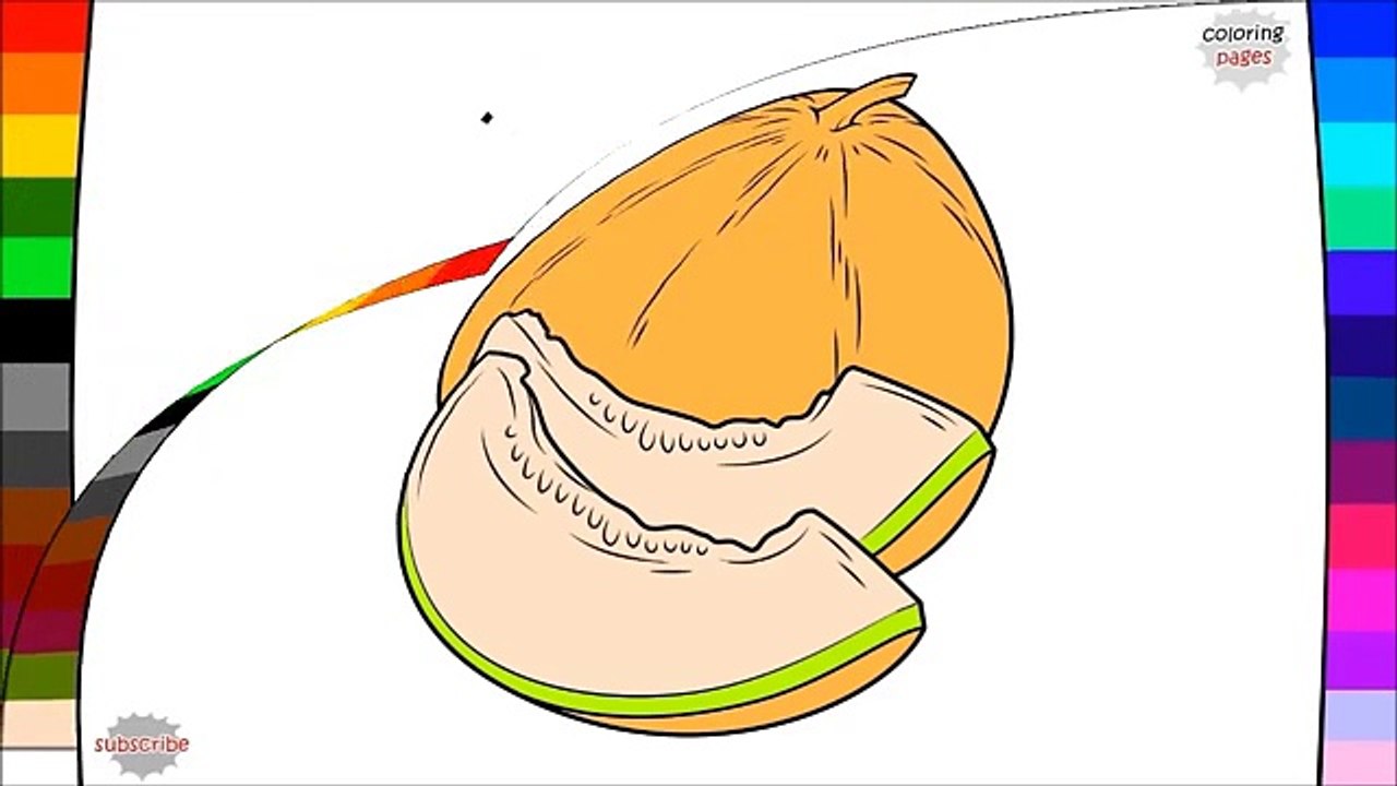Meyve Boyama Sayfaları - Çizim ve Boyama - Meyve İsimlerini Öğrenme
