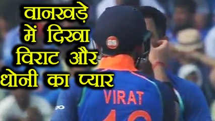 Download Video: India vs NZ 1st ODI : Virat Kohli- MS Dhoni friendship seen at Wankhede| वनइंडिया हिंदी