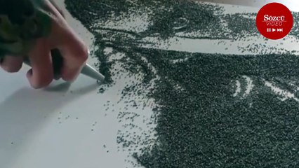 Barutla yapılan 'Skywalker' sanatı