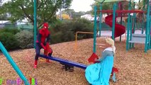 Double Pregnant ELSA vs DOCTOR SPIDERMAN! w/ pink spidergirl Joker Baby Hulk - Superhero