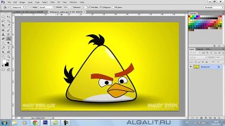 Рисуем желтую птичку из Angry Birds