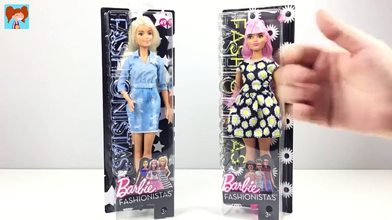 Pembe Barbie Fashionistas Bebeğini Buldum! Yeni Barbie Büyüleyici Parti Bebekleri Paket