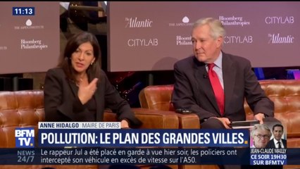"Un enjeu majeur est de réduire la place des voitures polluantes à Paris" lance Anne Hidalgo