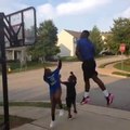 6'4 5th grader dunks of fellow kids