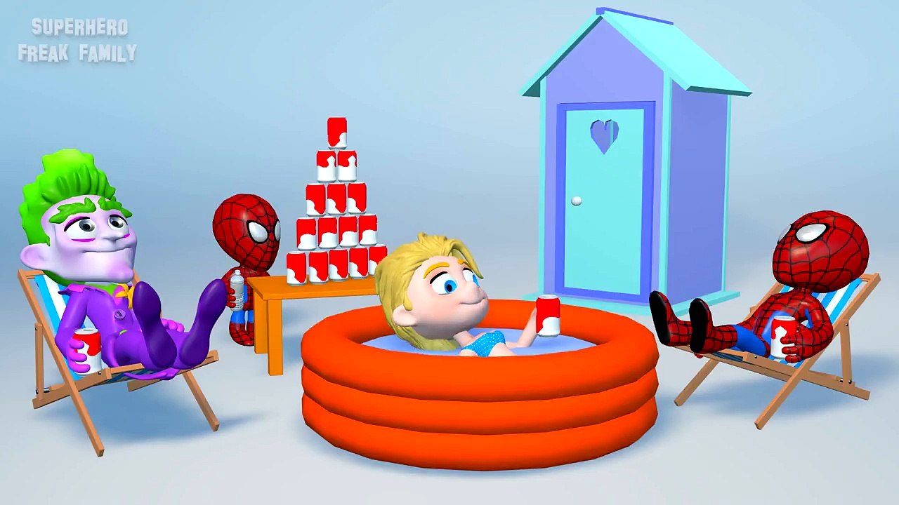 BAD BABY drinks COCA COLA - Spiderbaby TOILET Prank Spiderman Elsa Superhero 3D Clay Animation