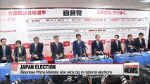 Japanese Prime Minister Abe wins big in national elections