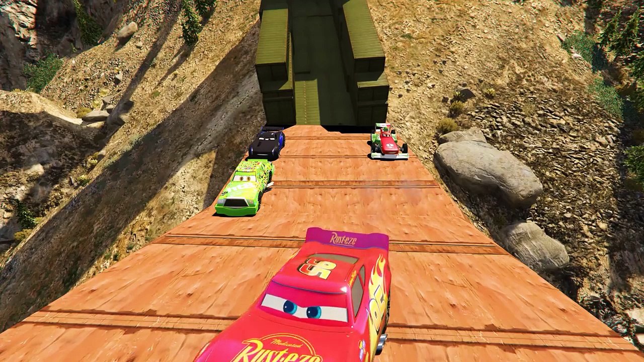 Disney Cars Lightning McQueen and Spiderman Jackson Storm & Francesco Bernoulli & Chick Hicks