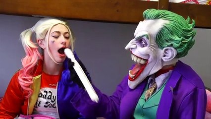 Blue Spiderman Doctor vs Joker and Harley Quinn! Frozen Elsa and Spiderman and Frozen Anna Get Sick!