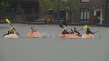 هذا الصباح-مسابقة بحرية في زوارق من اليقطين بأميركا