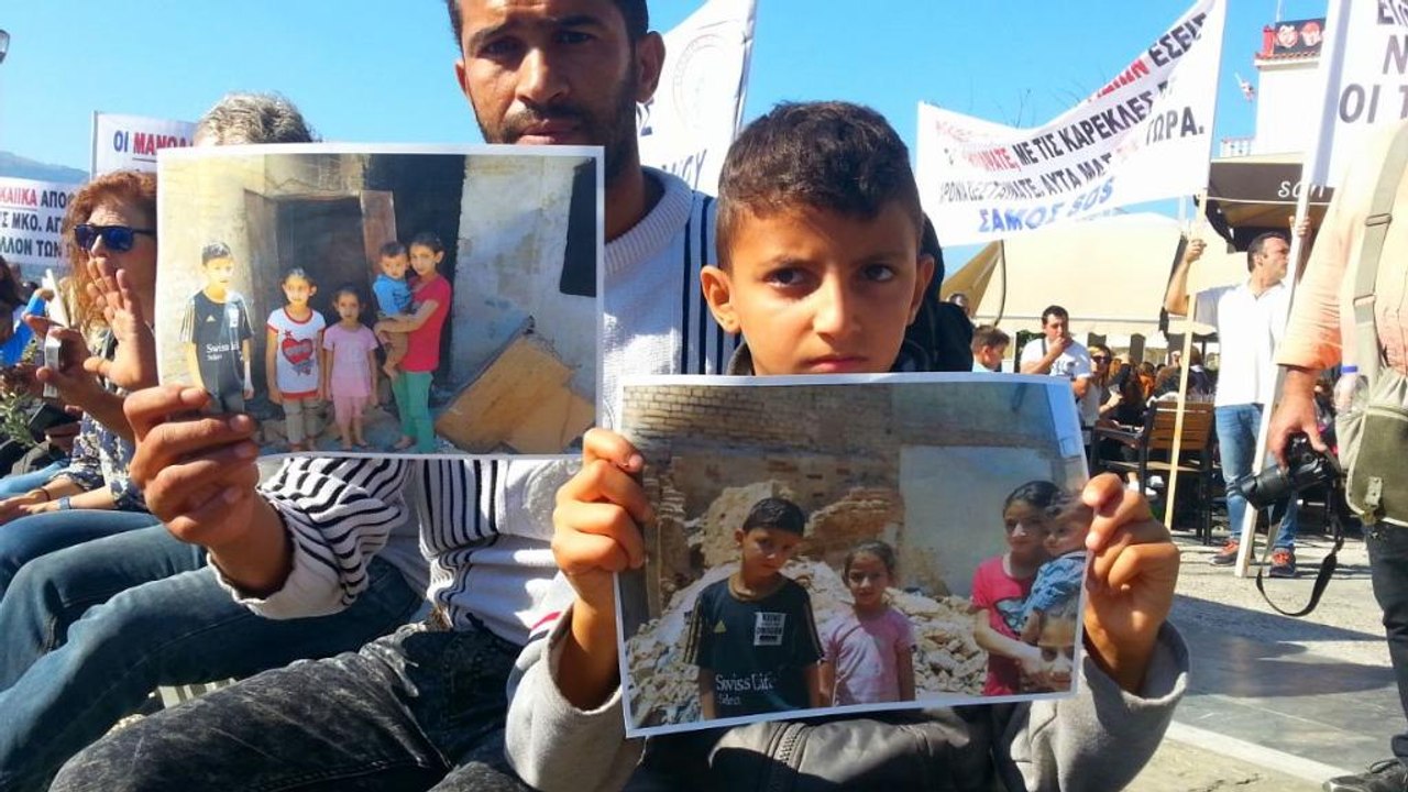 Ilha grega de Samos transformada num enorme campo de refugiados