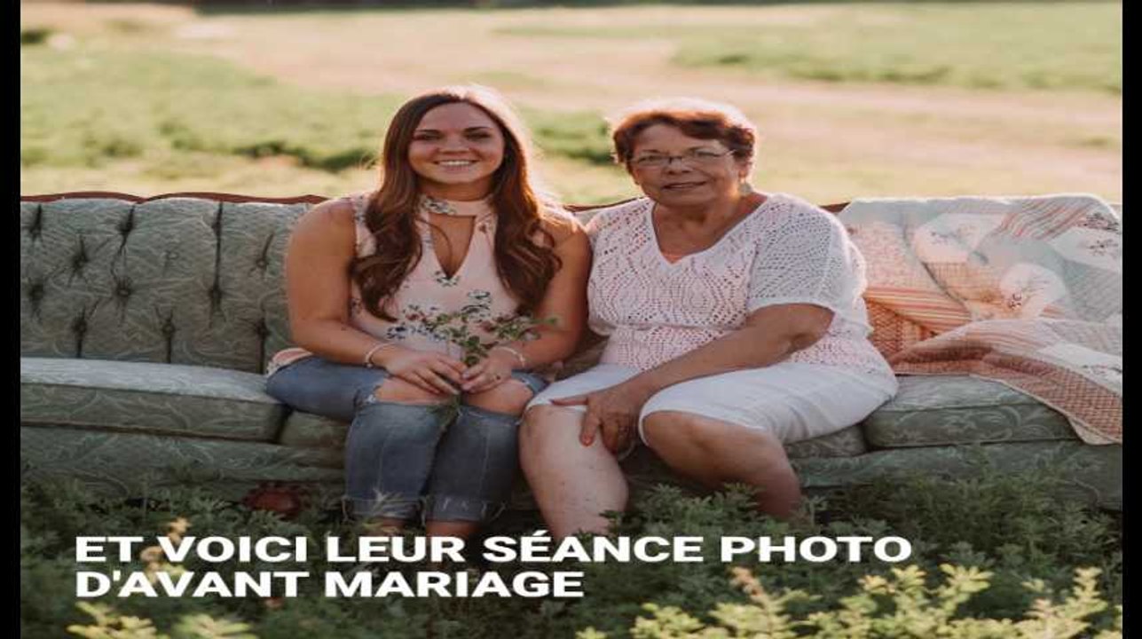La séance photo pleine d'émotions d'une future mariée avec sa grand-mère malade