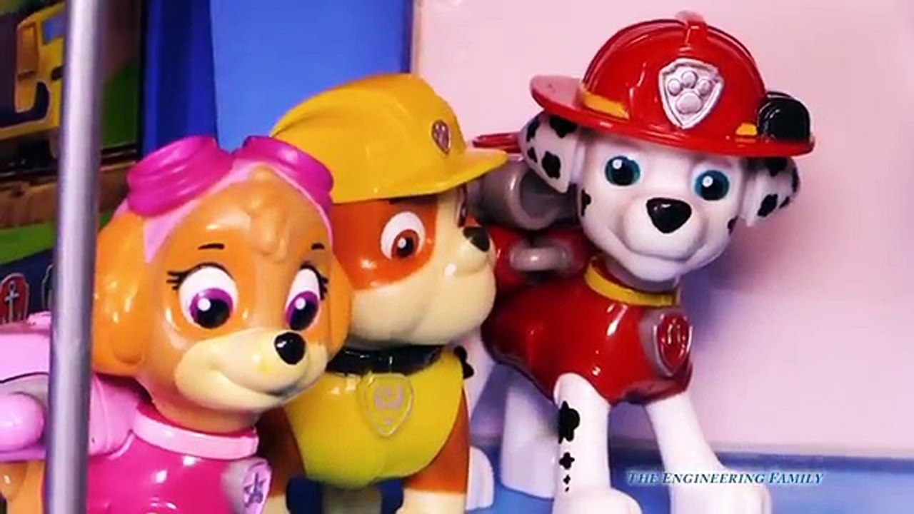 PAW PATROL NickeloDeon Paw Patrol Helps Scooby Doo Catch a Bad Guy Toys Video Parody