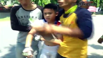 Kelelahan, Pembalap Sepeda Cilik Sempoyongan dan Nyaris Pingsan