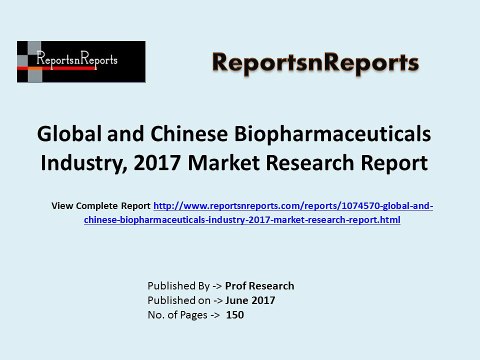 Biopharmaceuticals Market Global Industry Analysis, Size, Share, Growth, Trends and Forecasts 2022