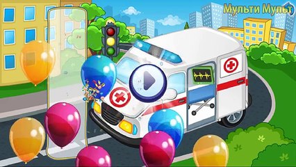 Cars cartoon All Series in a row - Police car,ambulance,Fire trucks - Transport for kids