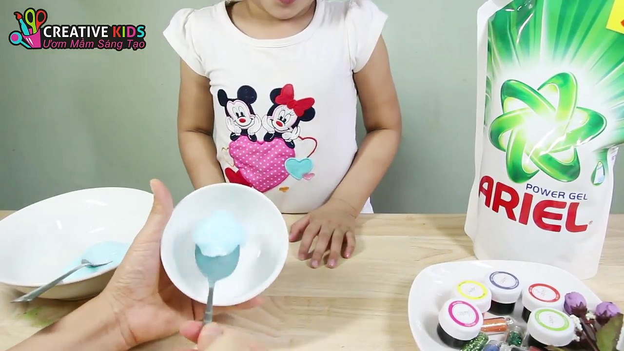 Hai mẹ con làm chất nhờn ma quái How to make Slime MONSTER | Creative Kids
