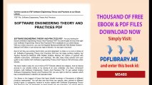 Software Engineering  Theory And Practices
