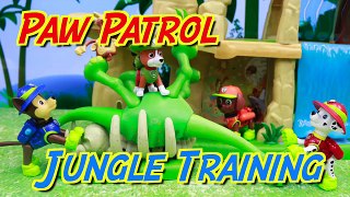 Paw Patrol Jungle Training Rescue The Good Dinosaur Arlo with Tracker and Chase with Marshall