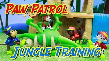 Paw Patrol Jungle Training Rescue The Good Dinosaur Arlo with Tracker and Chase with Marshall