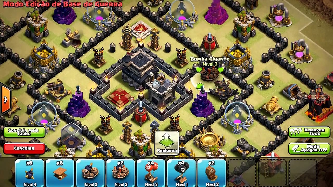 CLASH OF CLANS - MELHOR LAYOUT CV9 DE GUERRA //BEST TH9 WAR BASE [ANTI 3 STARS] + REPLAYS