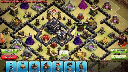 CLASH OF CLANS - MELHOR LAYOUT CV9 DE GUERRA //BEST TH9 WAR BASE [ANTI 3 STARS] + REPLAYS