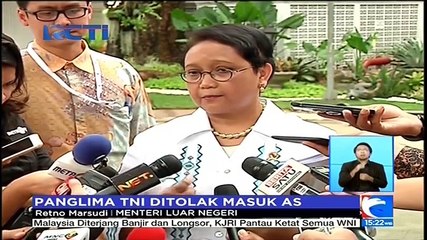 Menlu Lapor Presiden Soal Larangan Masuk AS Bagi Panglima