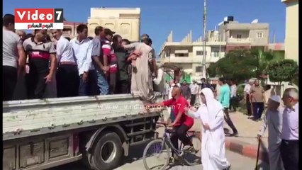 تشييع جثمان مكتشف منجم فحم المغارة فى جنازة شعبية بالعريش