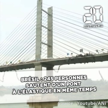 Brésil: 245 personnes sautent à l'élastique en même temps et du même pont