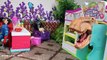 Super for kids: DINOSAURS T-REX ATTACK Rhino GIANT TOYS w bad baby in search for food Nursery rhymes