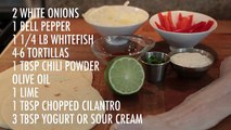 Whitefish Tacos & Sautéed Peppers & Onions- Heathy foods by MEAL5.com