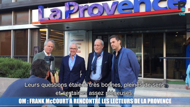 Frank McCourt : Je suis très fier de l'équipe , au lendemain du Clasico, le propriétaire de l'OM a rencontré les lecteurs de La Provence