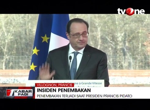 Presiden Prancis Pidato, 2 Orang Kena Tembakan Nyasar