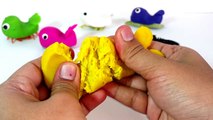 Learn Names of SEA ANIMALS And COLORS/Play doh WHALES Hidden surprise Animals/ Kids Learning Fun