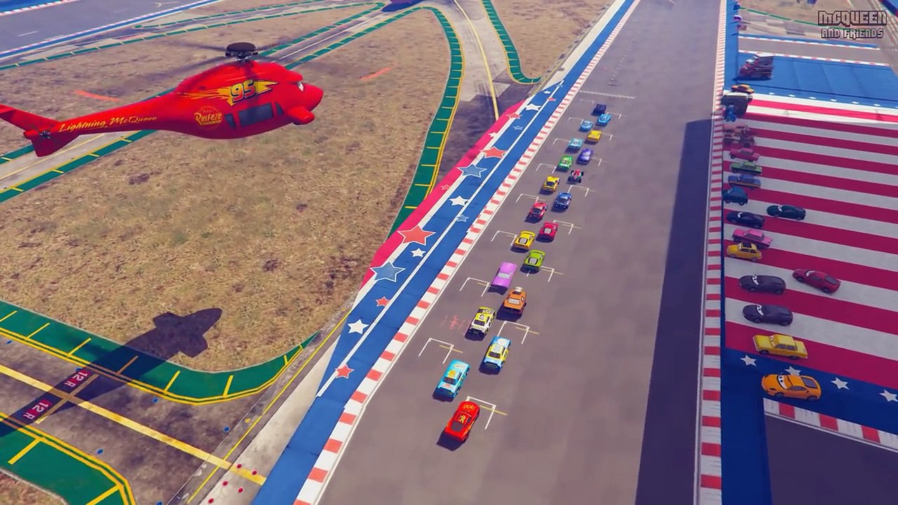 Race Cars McQueen Jackson Storm Cruz Ramirez Francesco The King Chick Hicks and Friends & Songs